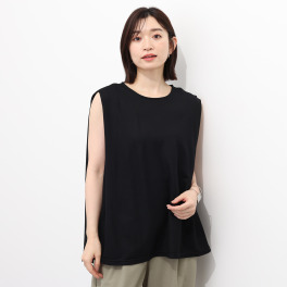 エムエムオー 接触冷感鹿の子 ショルダータック フレアートップス