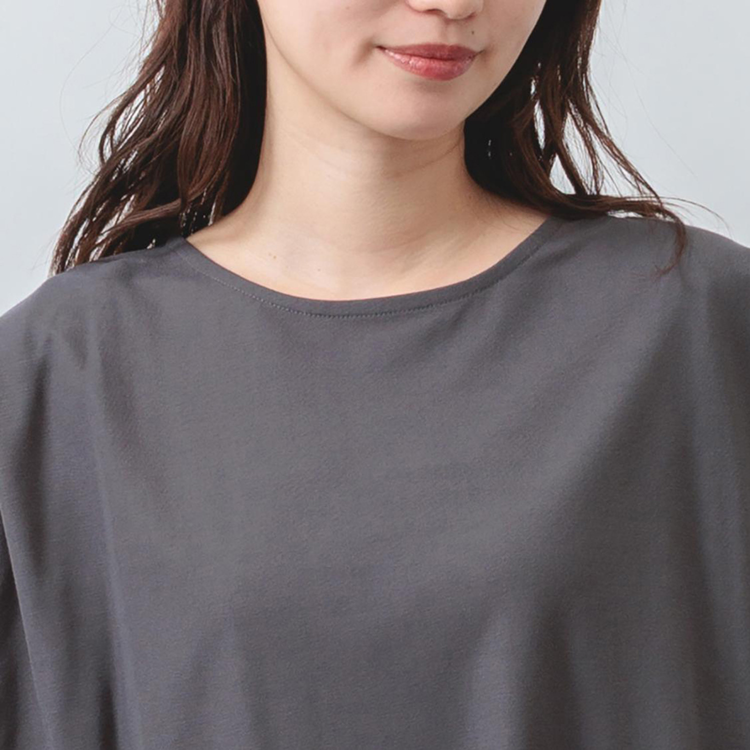 エムエムオー 接触冷感鹿の子 ショルダータック フレアートップス