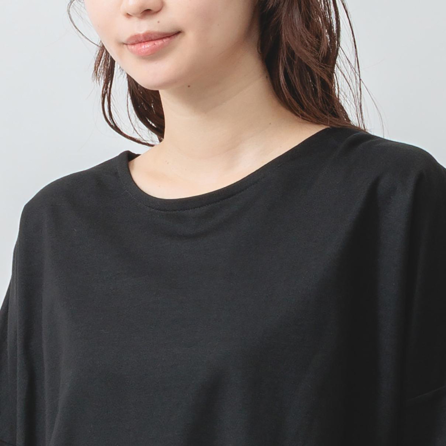 エムエムオー 接触冷感鹿の子 バックコクーン 半袖プルオーバー