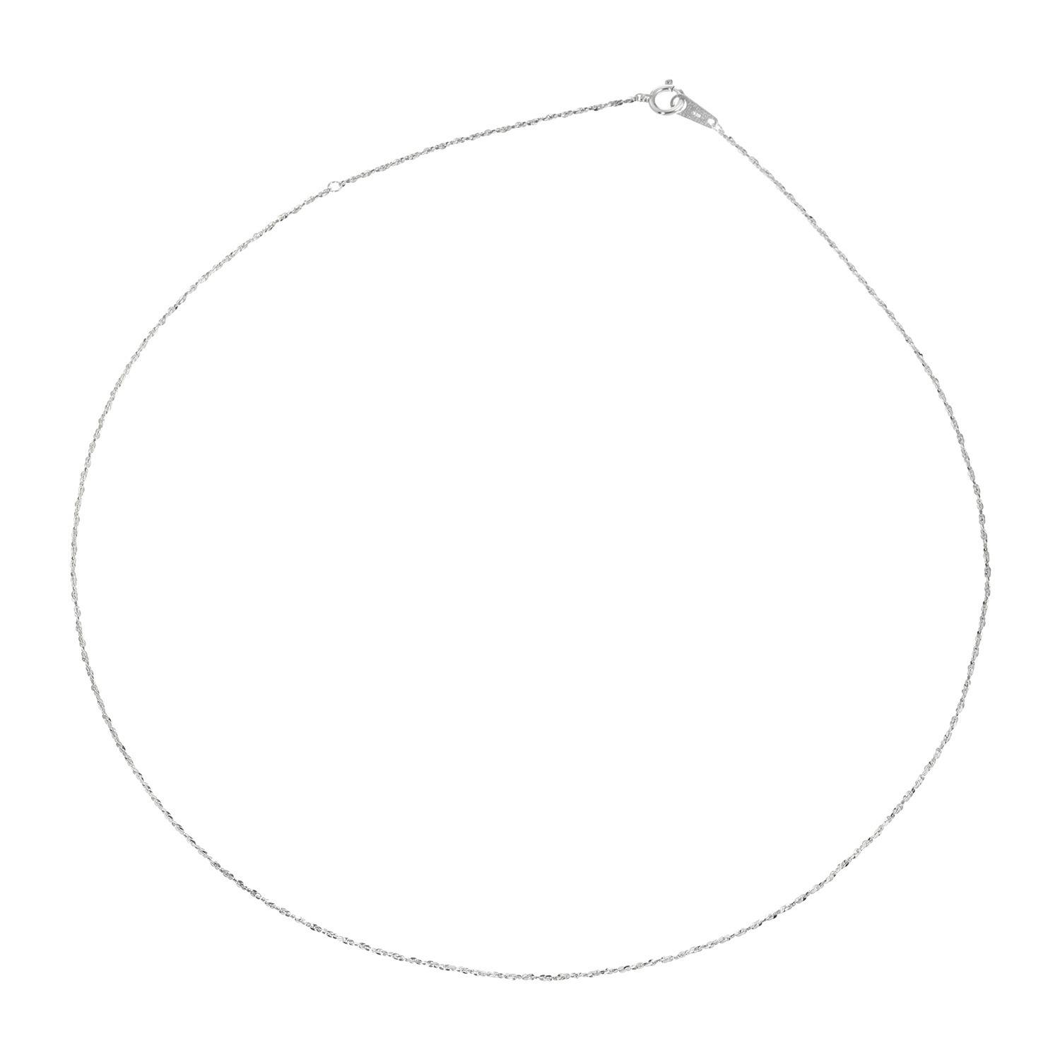 リンジェ 最高品位の純プラチナ クリスクロスチェーン ネックレス ＜最長４５ｃｍ＞