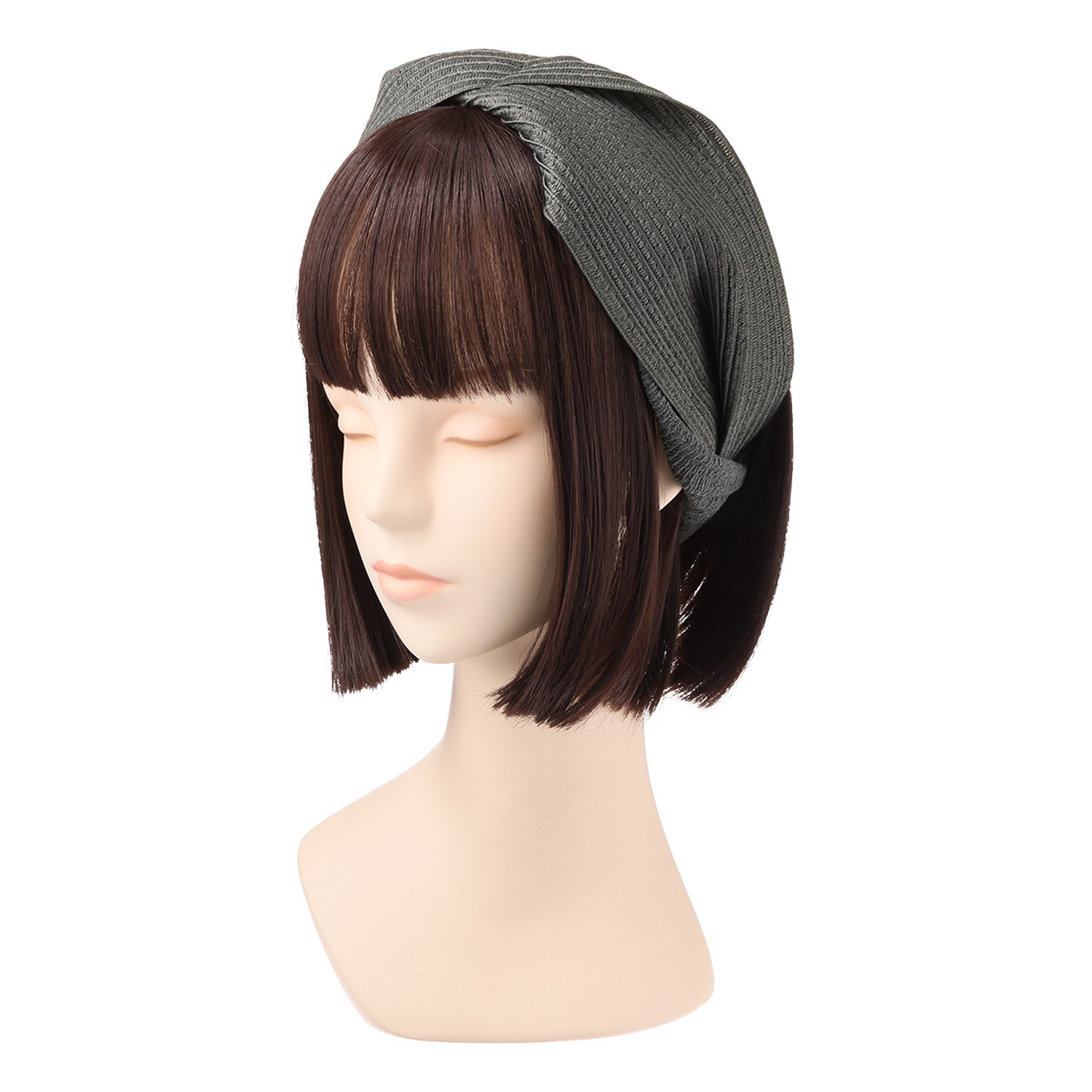 アッピア 洗えるブレード＆リブ風 リバーシブルヘアバンド