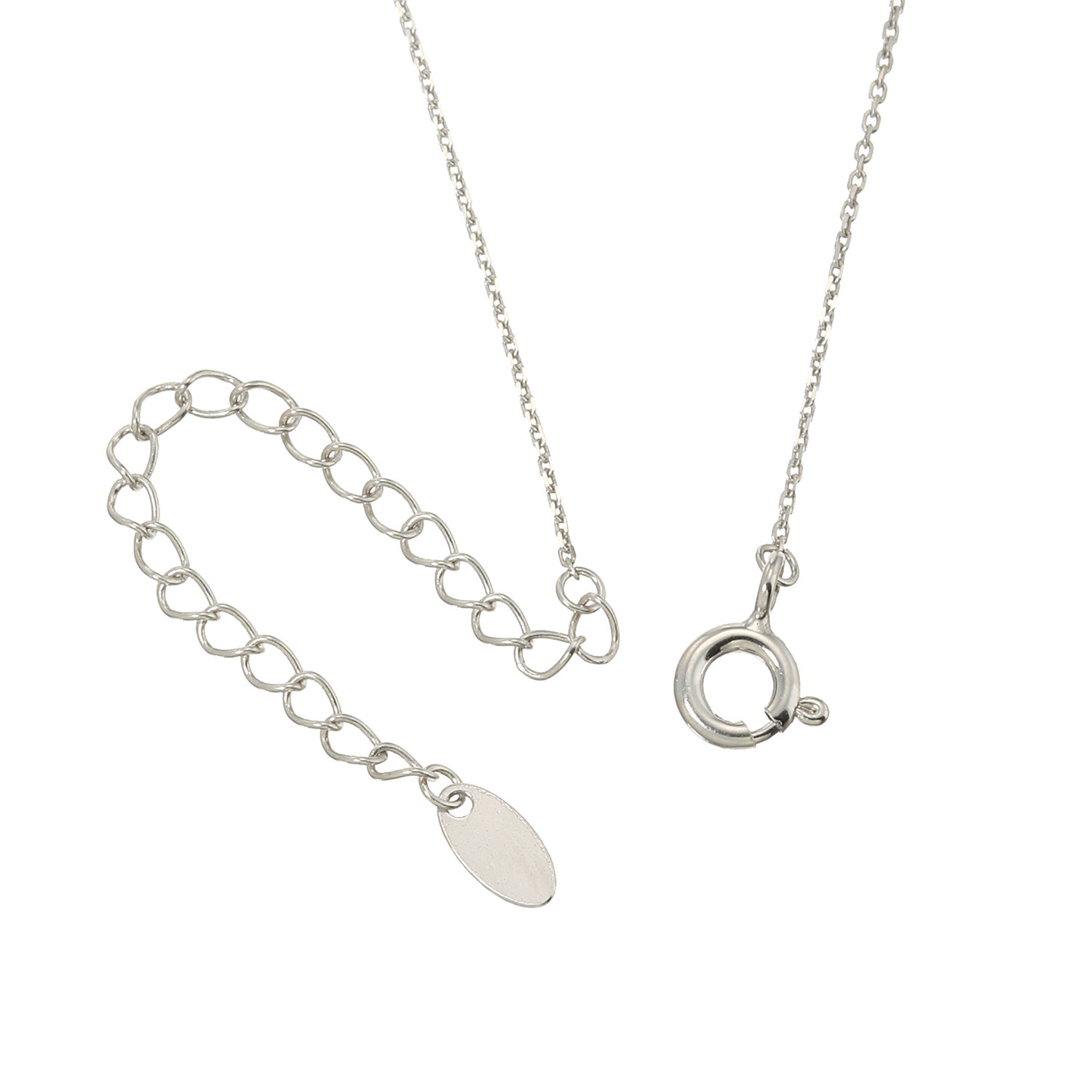 ソルジェ シルバー ダイヤモンドアクセント オーロラカット ツーフェイスペンダント