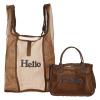 グッシオイタリー Ｈｅｌｌｏロゴ刺しゅう メッシュバッグインバッグ ＜マルシェバッグ付＞