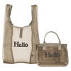 グッシオイタリー Ｈｅｌｌｏロゴ刺しゅう メッシュバッグインバッグ ＜マルシェバッグ付＞