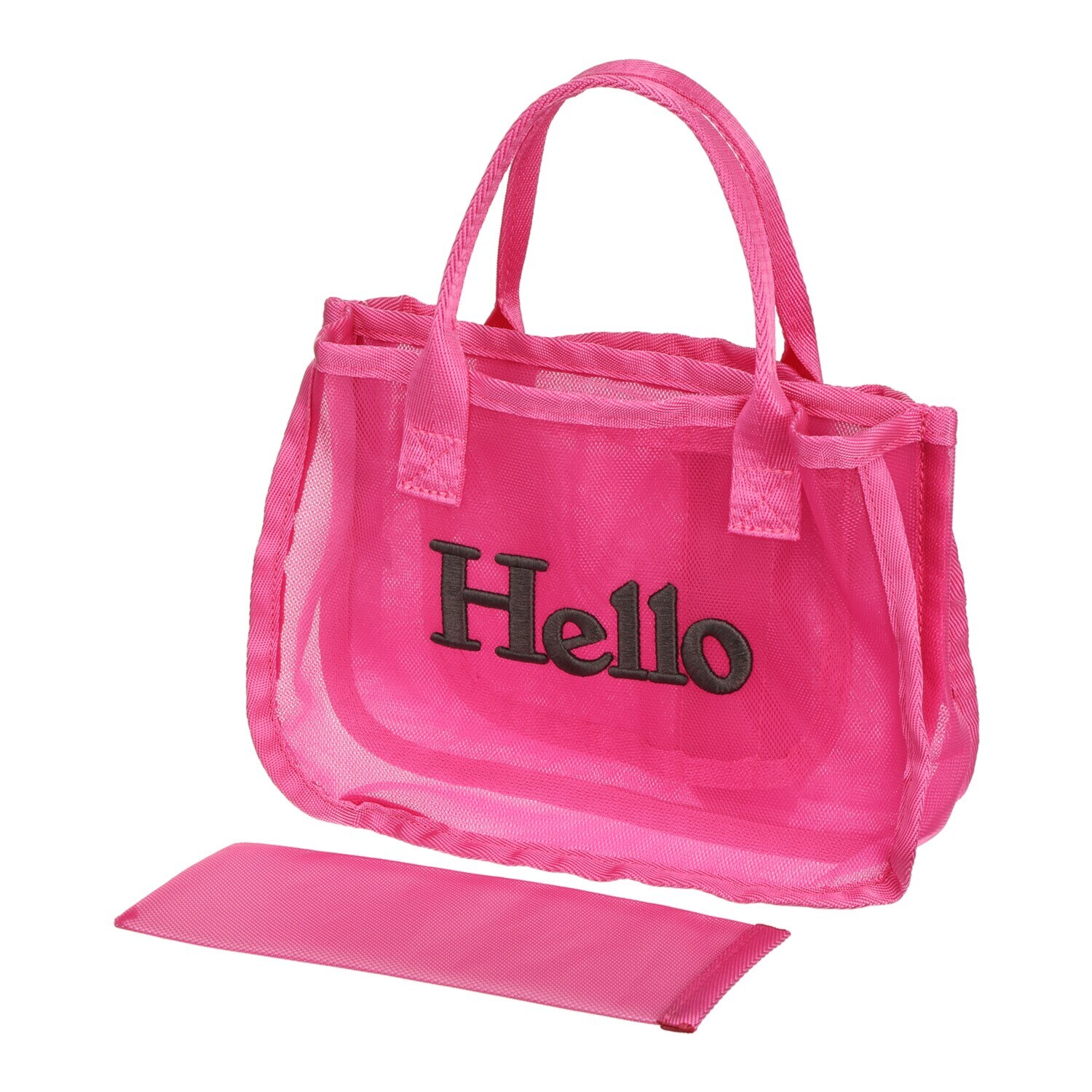 グッシオイタリー Ｈｅｌｌｏロゴ刺しゅう メッシュバッグインバッグ ＜マルシェバッグ付＞