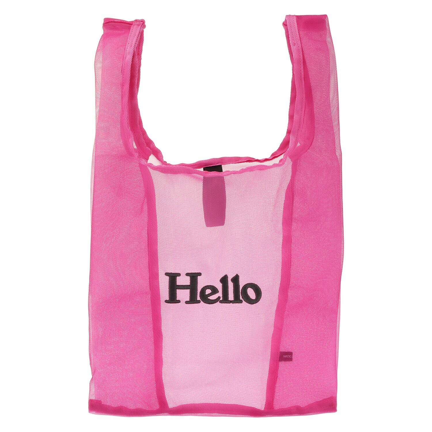 グッシオイタリー Ｈｅｌｌｏロゴ刺しゅう メッシュバッグインバッグ ＜マルシェバッグ付＞