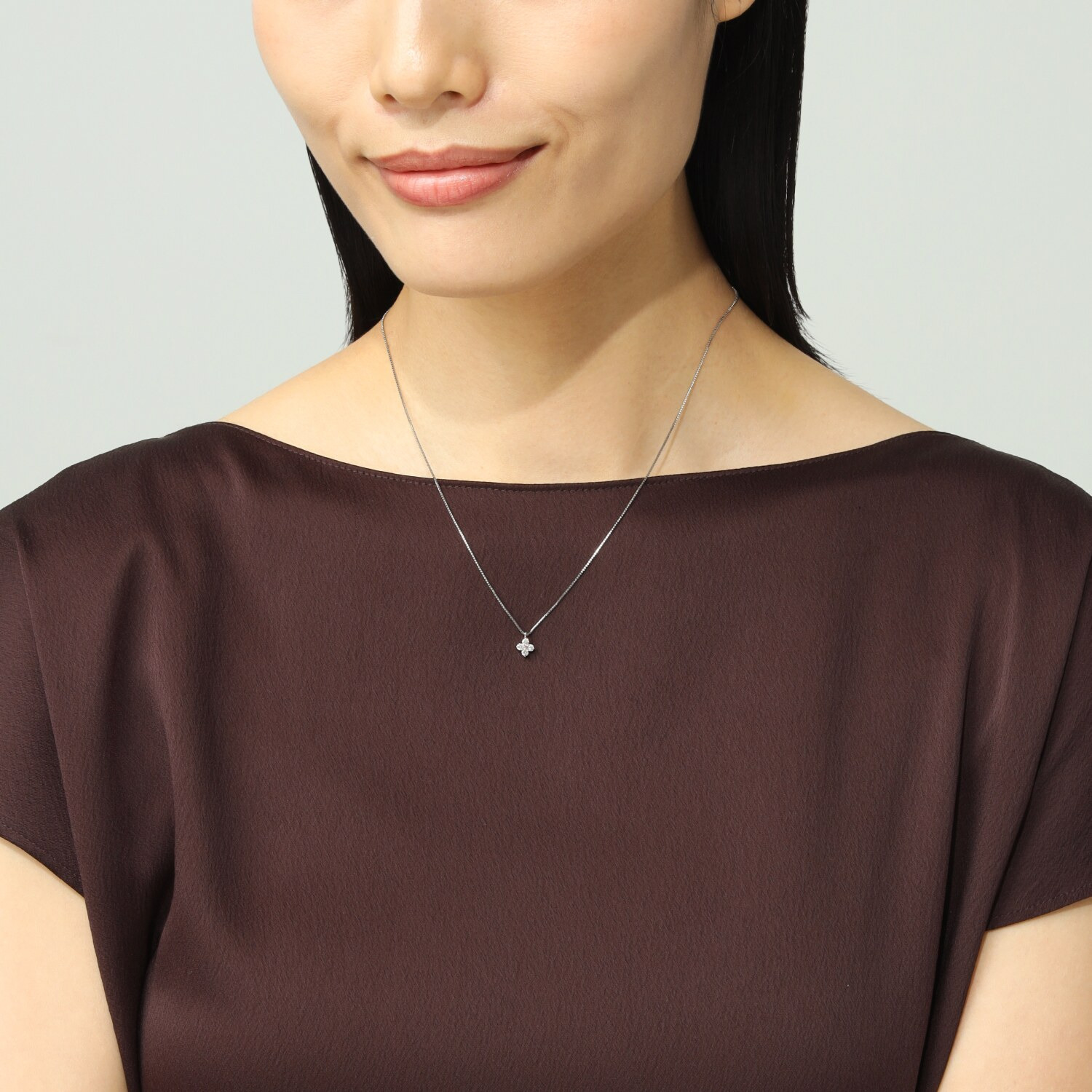 ラビオス プラチナ９００＆８５０ アーガイル産 ファンシー ピンクダイヤモンド ポラリスモティーフ ネックレス ＜鑑別書付＞