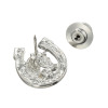 パールモール スリークォーター 国産無調色アコヤパール＆ ビジュウ 馬蹄モティーフ ピンブローチ
