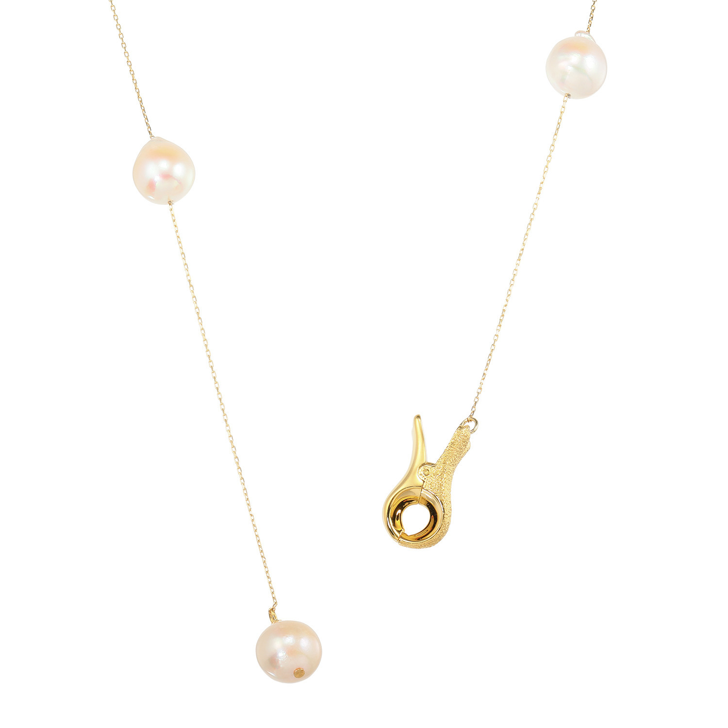 宇和海パール １８Ｋ 宇和海産越物 アコヤパール スーパーロング ステーションネックレス