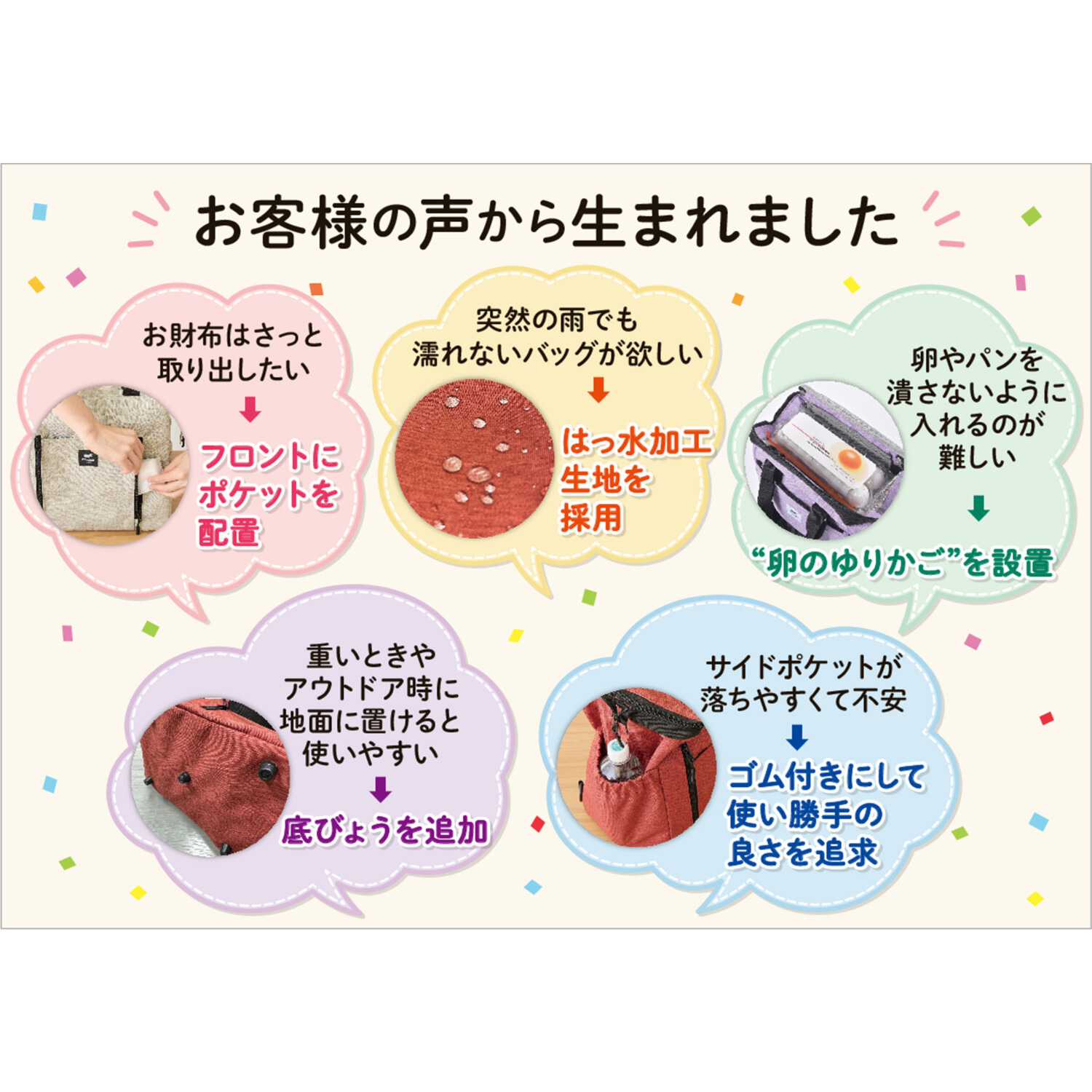 カバッグ はっ水・保冷保温機能付 ガバッと開く ２ウェイリュック “レギュラー”