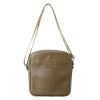 サボイ 牛革コンビ ロゴアクセント ショルダーバッグ