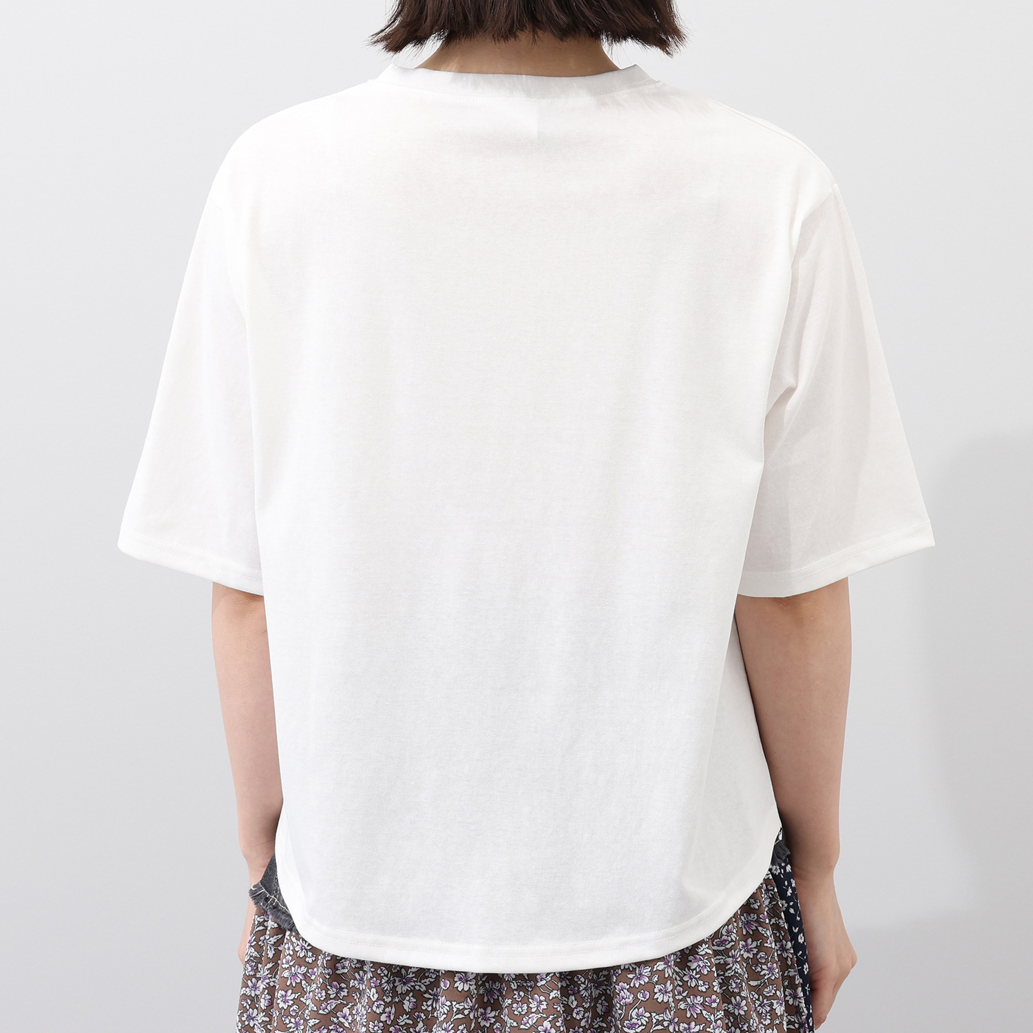 スカラー 接触冷感 コラージュ柄Ｔシャツ