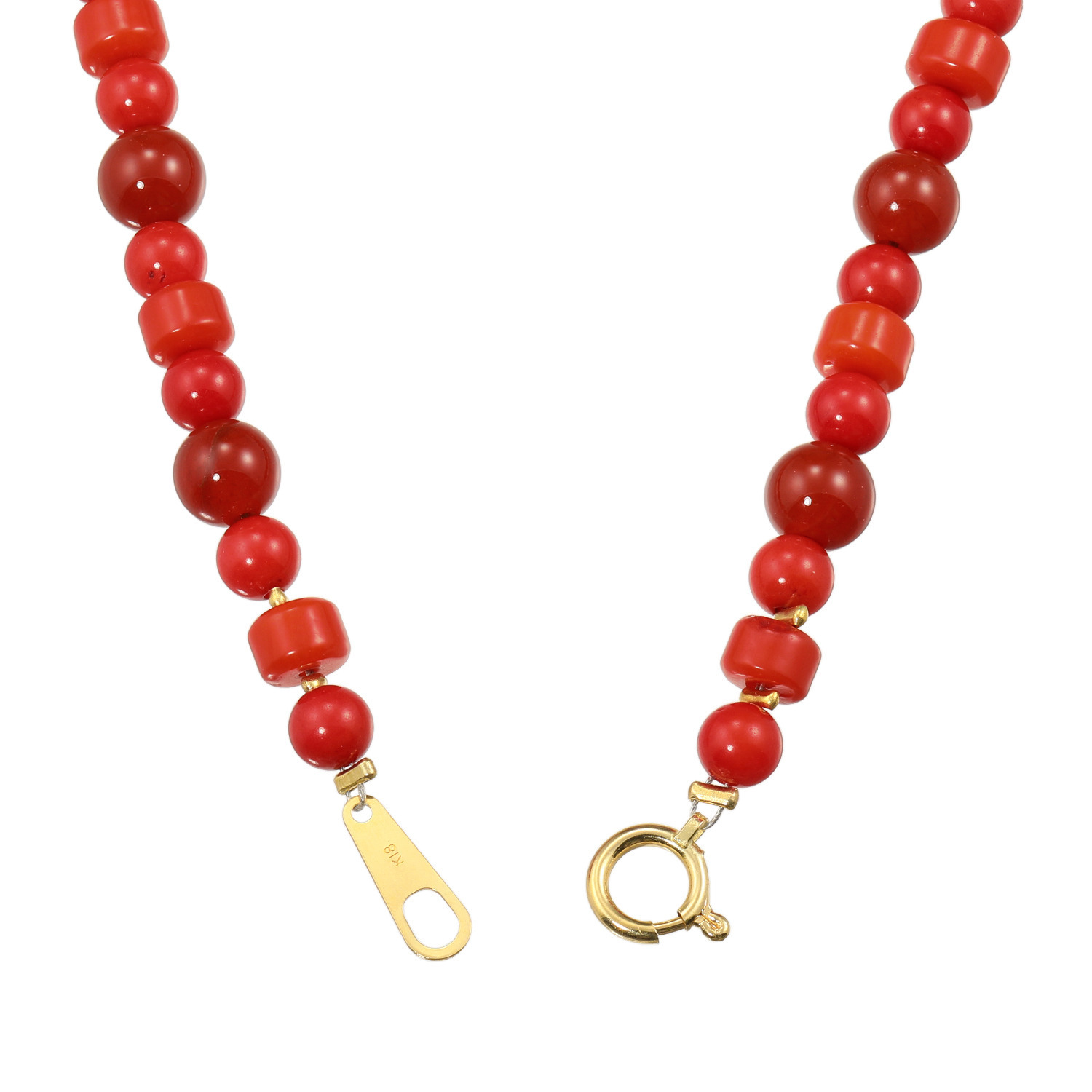 シマ・キャプシーヌ １８Ｋ レッドジェム ネックレス
