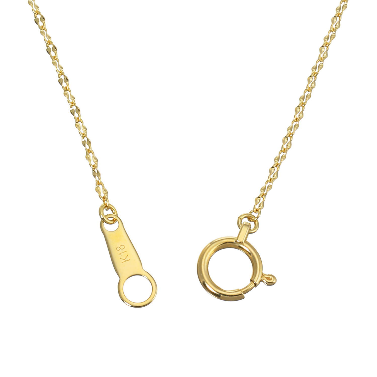 シマ・キャプシーヌ １８Ｋ ツイストペタルチェーン ロングネックレス