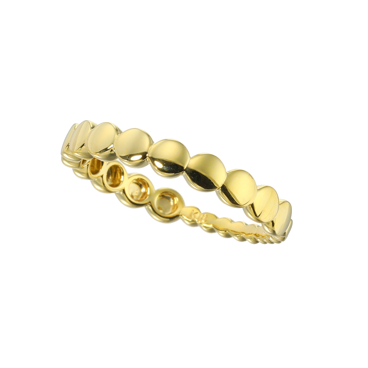 シマ・キャプシーヌ １８Ｋ ボリューム ドットリング