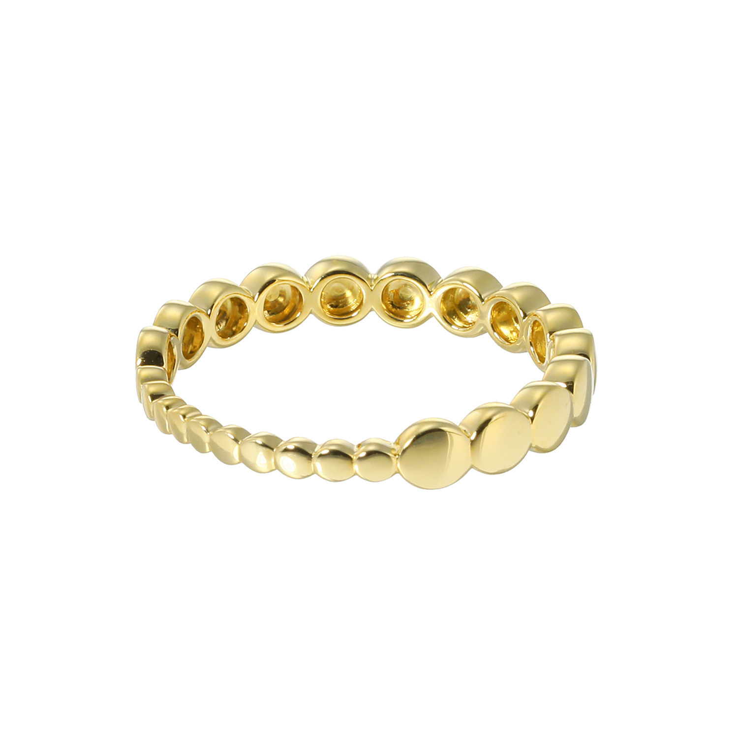 シマ・キャプシーヌ １８Ｋ ボリューム ドットリング