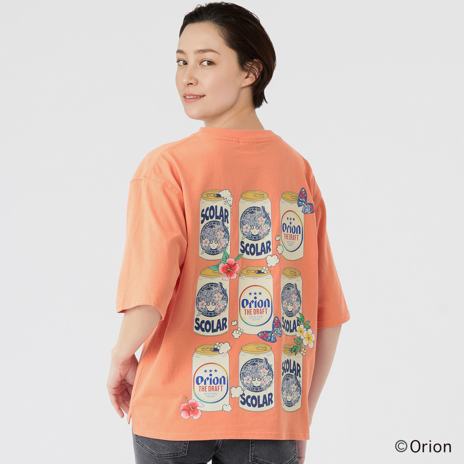 スカラー ビール缶コレクション柄 Ｔシャツ