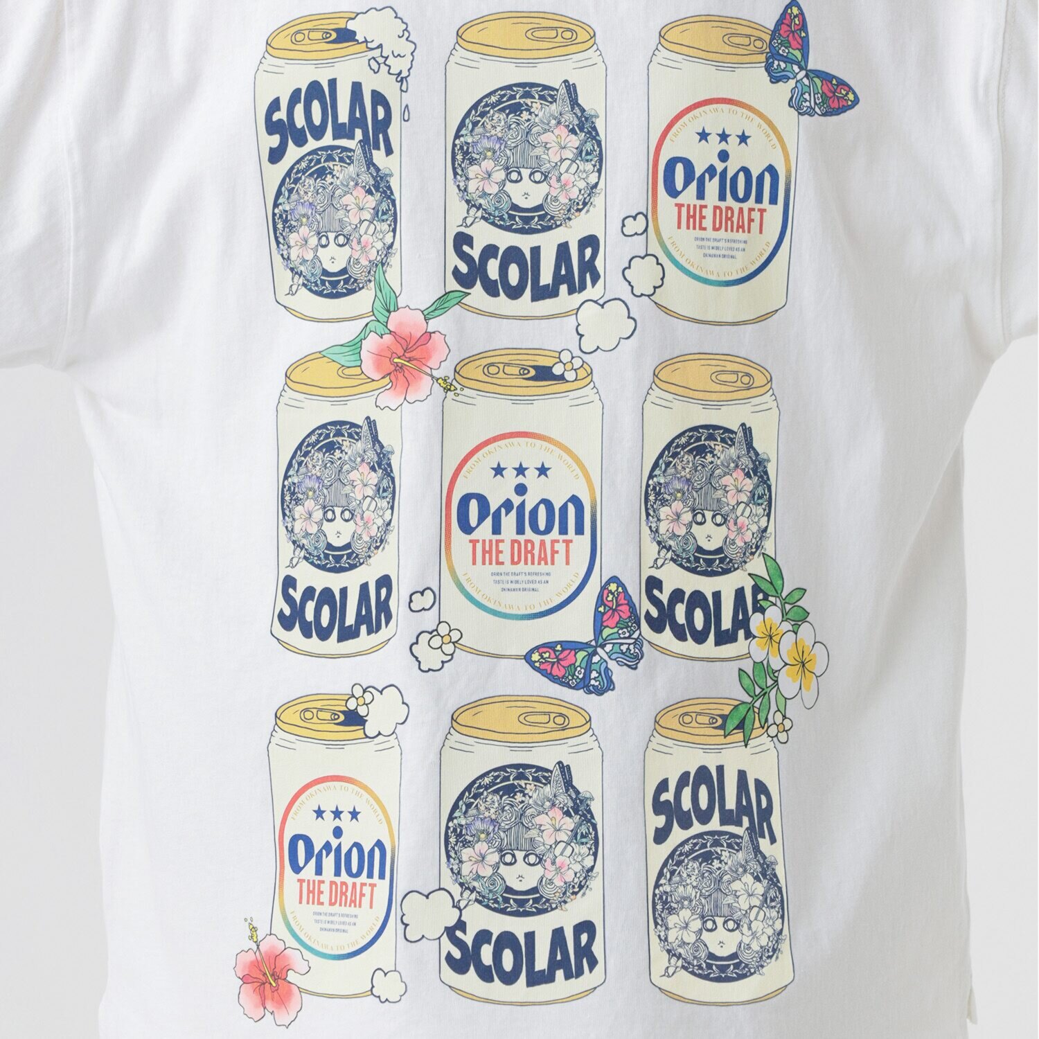 スカラー ビール缶コレクション柄 Ｔシャツ