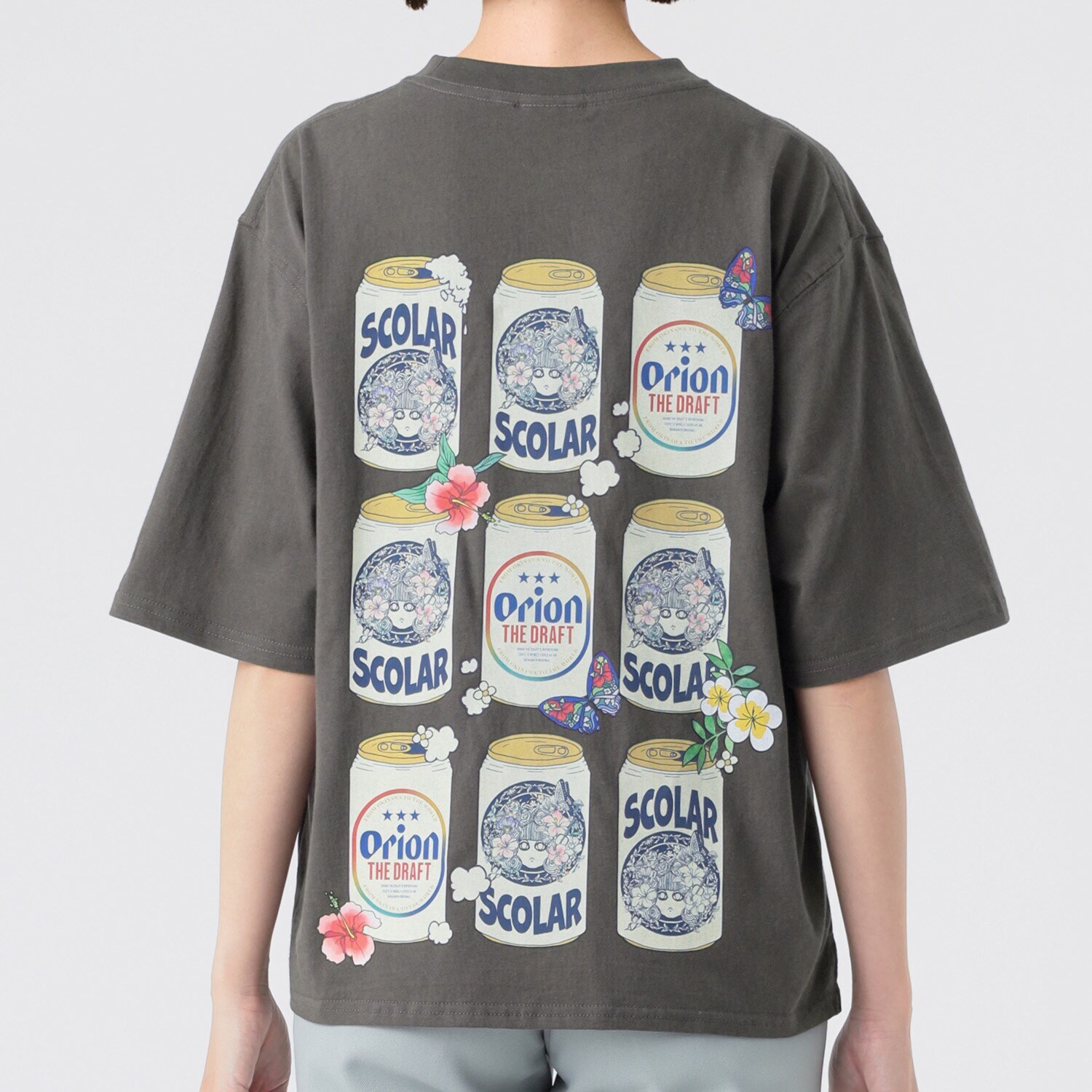 スカラー ビール缶コレクション柄 Ｔシャツ
