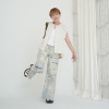 エムズ　スタイル ジレにもなる 異素材切替 フレンチスリーブシャツ