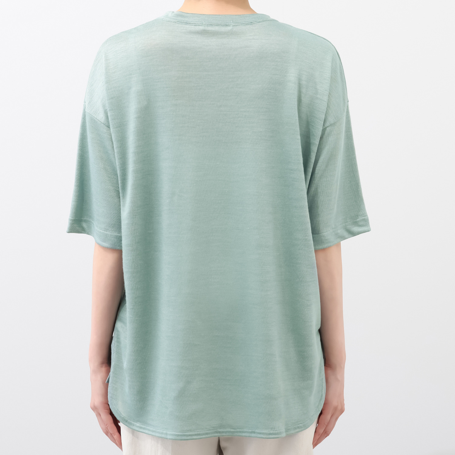 わごろも ラミー１００％ ドロップショルダー ビッグＴシャツ