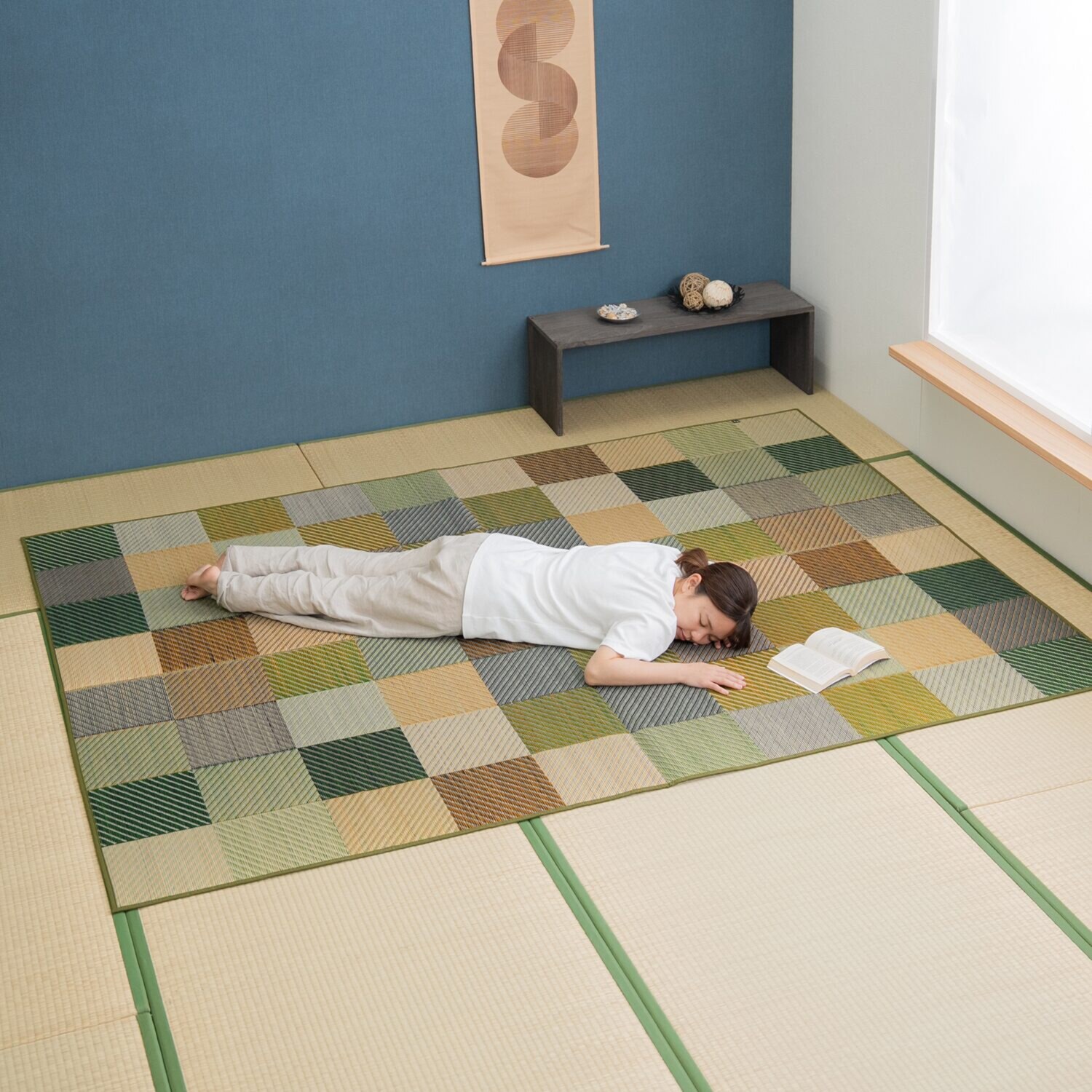イケヒコ さらっと涼やかお部屋彩る 熊本産い草を織った 日本製い草ラグ ＜１９１×２５０ｃｍ＞