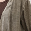 ベルポニー 顔料染 異素材切替 デザインポケット付 ロングカーディガン