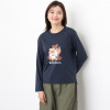 テディベア グラフィック ロングスリーブ Ｔシャツ