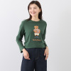 テディベア グラフィック ロングスリーブ Ｔシャツ