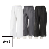 ジュエル 抗菌防臭・綿１００％ エアリーなメッシュ 八分丈ロングペチパンツ ３枚セット