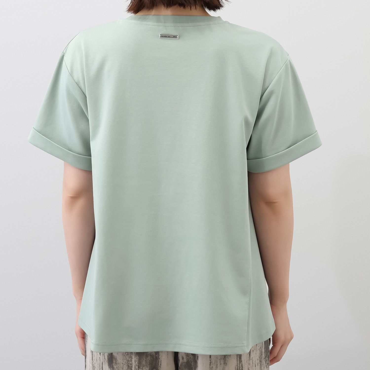 ヘブンアンドアース 接触冷感・ＵＶカット 異素材使い ポケット付Ｔシャツ