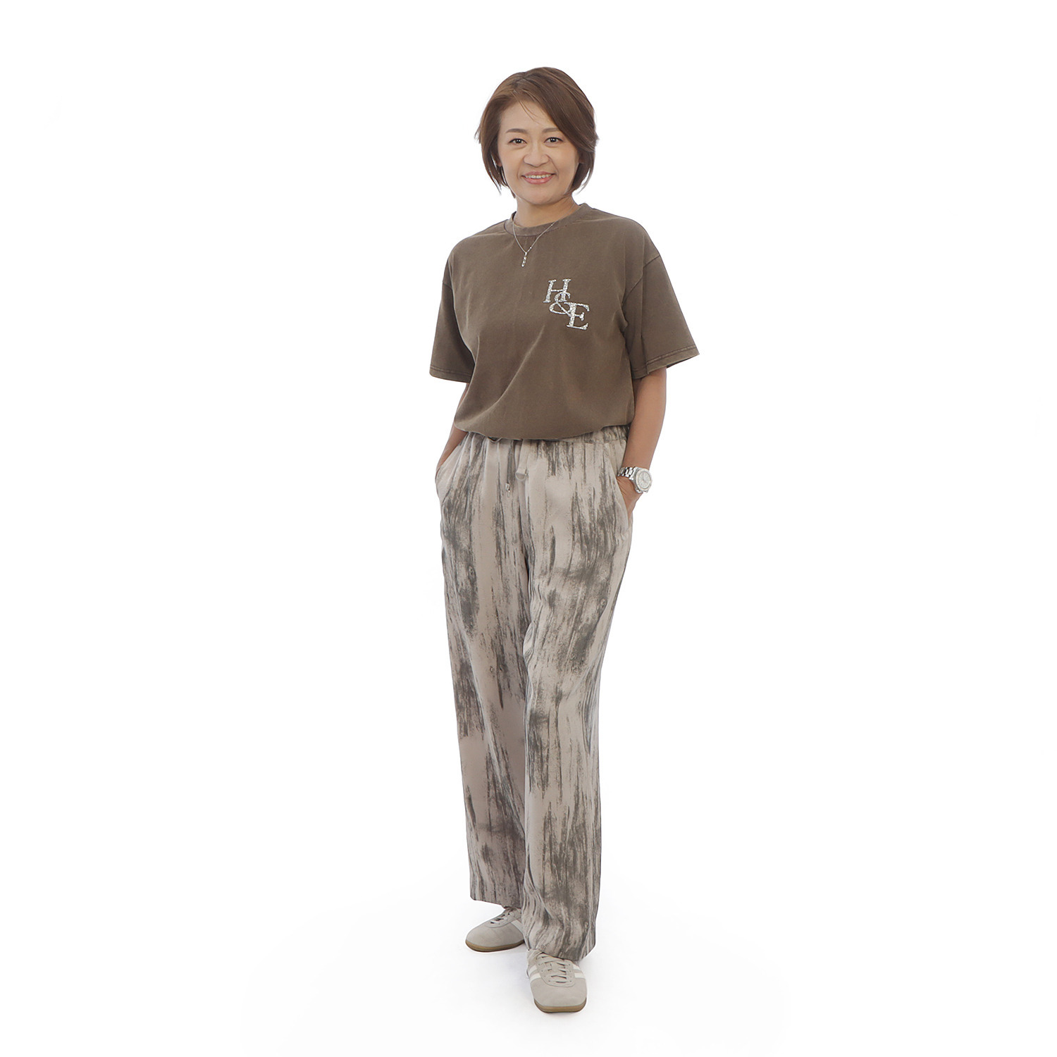 ヘブンアンドアース 接触冷感・ＵＶカット グリッターロゴ Ｔシャツ