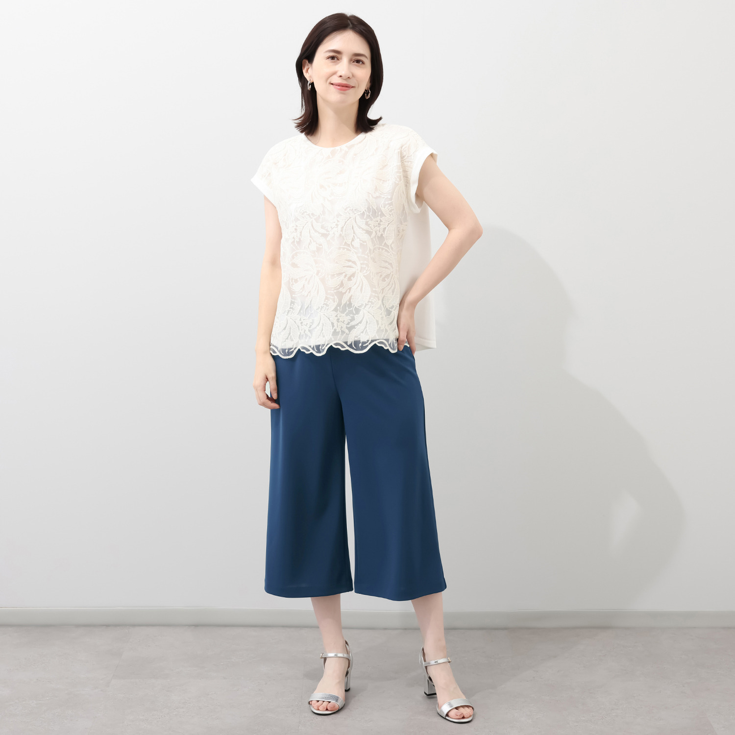 上質ごこち ソアロン（Ｒ） クロップトパンツ ２本セット