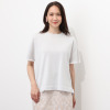 ミューリエ リュラックスできちんと 配色スリーブ プレーディングニット Ｔシャツ