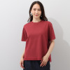 ミューリエ リュラックスできちんと 配色スリーブ プレーディングニット Ｔシャツ