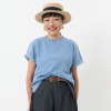 ミューリエ リュラックスできちんと 配色スリーブ プレーディングニット Ｔシャツ