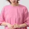 エムエムオー 接触冷感　綿混ベア天竺 バックタックデザイン 五分袖Ｔシャツ