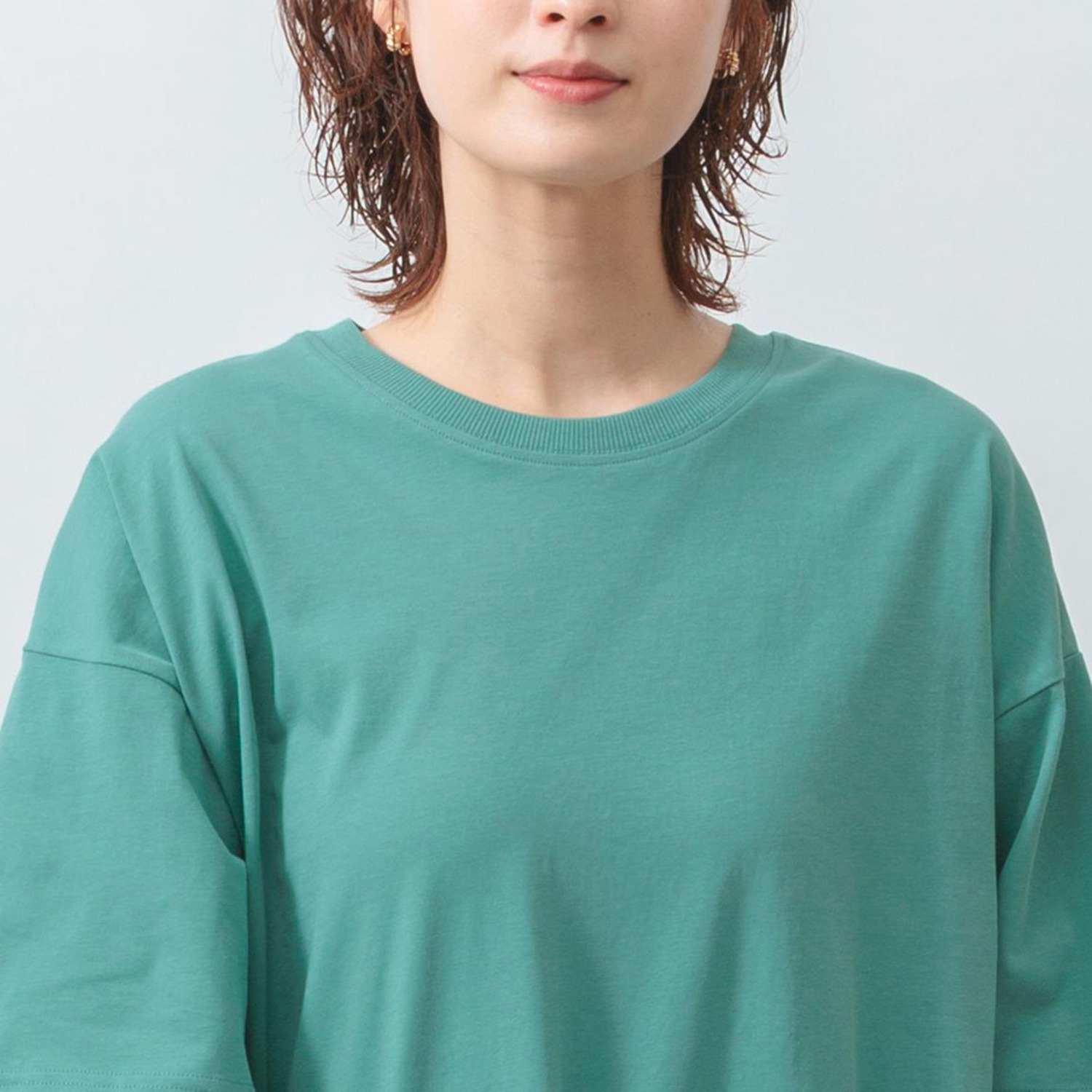 エムエムオー 接触冷感 クルーネック ラウンドヘムＴシャツ