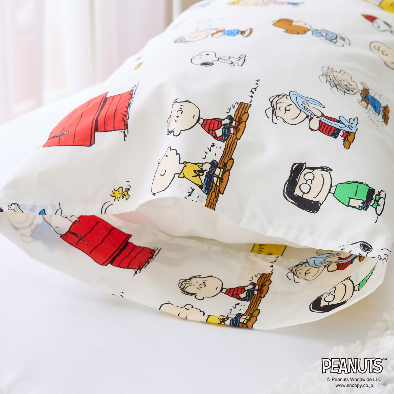 スヌーピー ＰＥＡＮＵＴＳ　ＧＡＮＧ 綿１００％ ピローケース 同色２枚セット