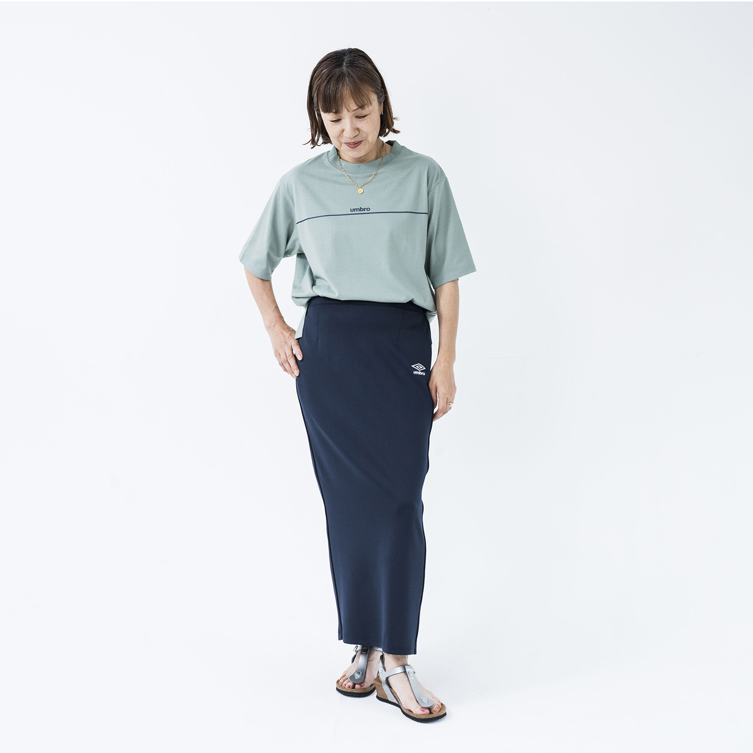 アンブロ グラフィックプリント ゆったりシルエット プルオーバー