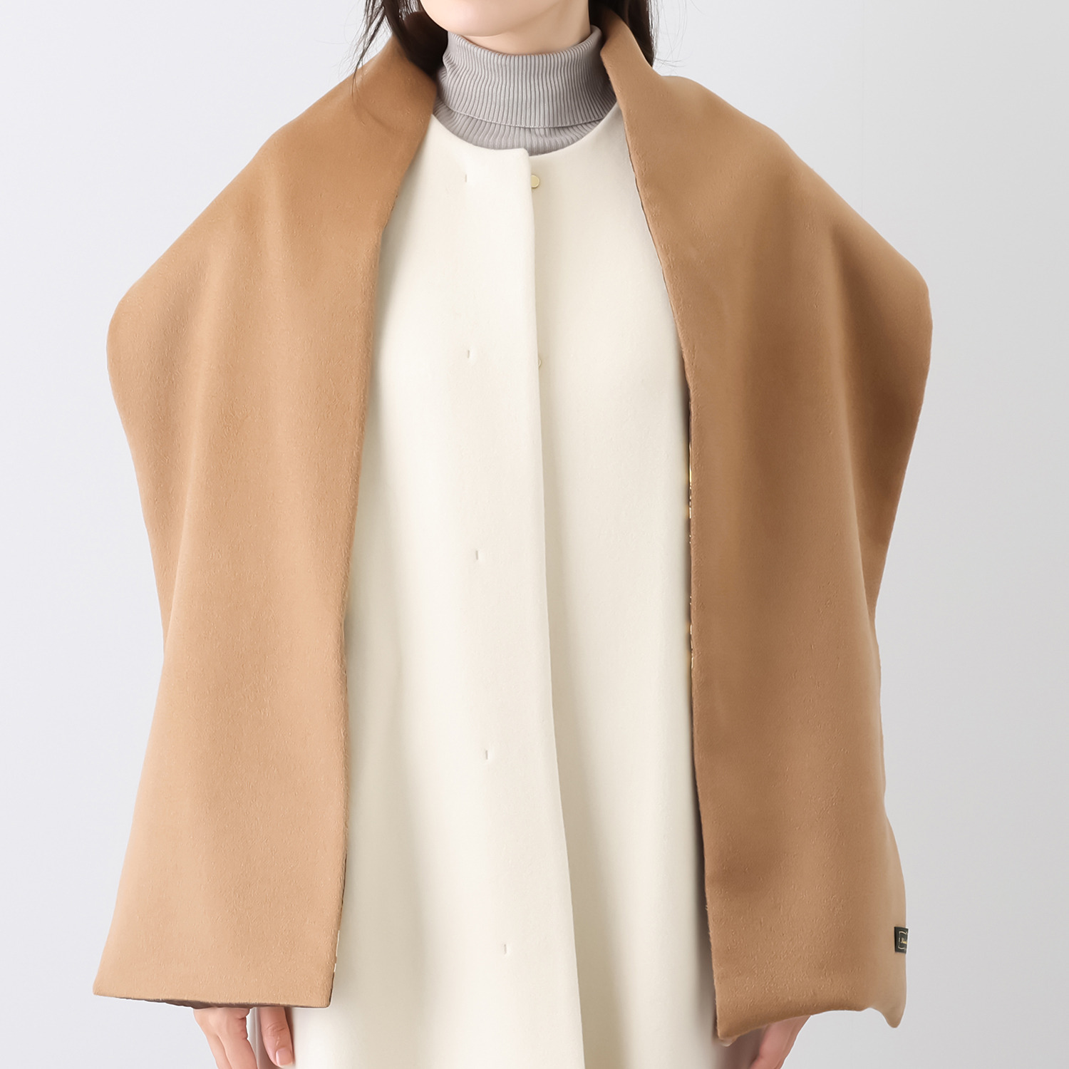 マダムヒロコ リュクスプリミエール シルクカシミヤ リバーシブルストール