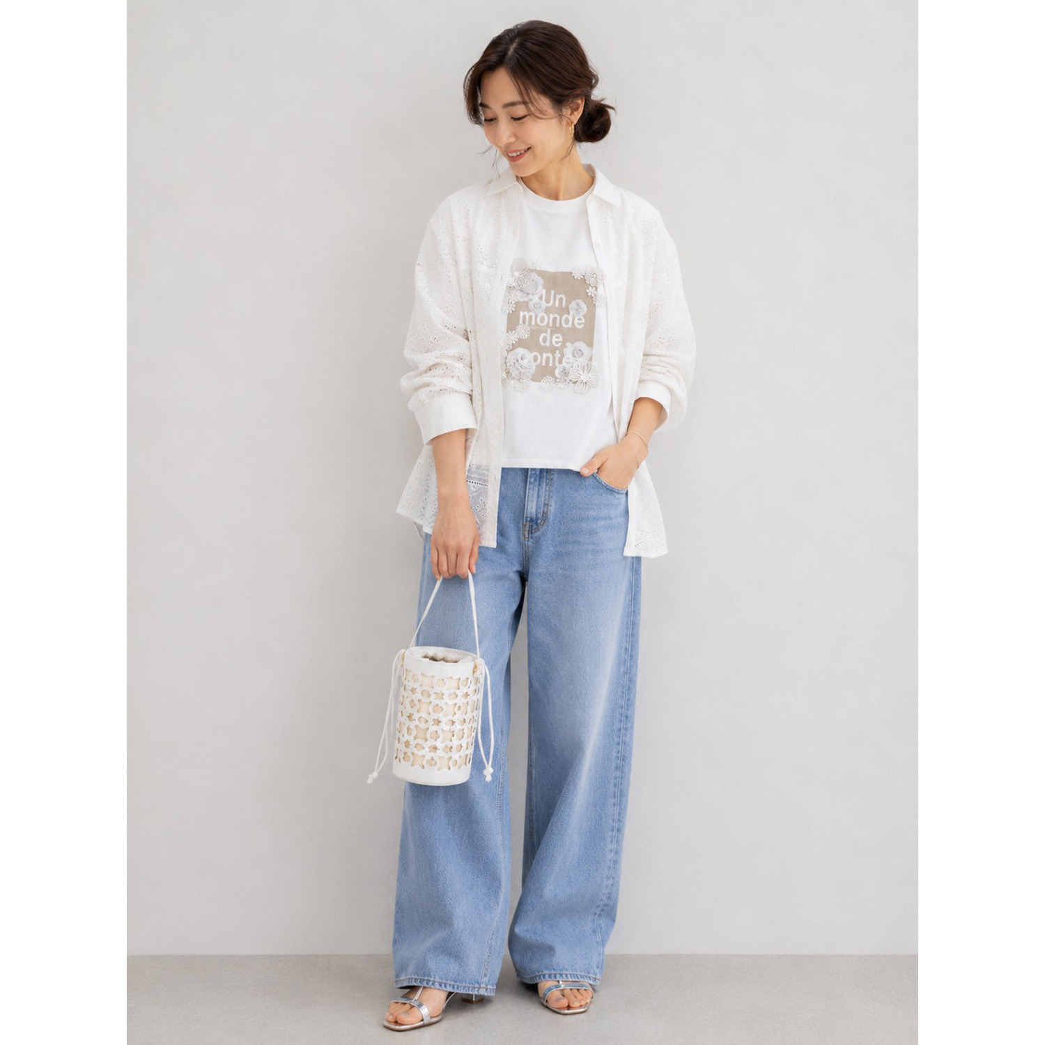 モン　エラン 品よく映えて パッと華やぐ！ デザインＴシャツ