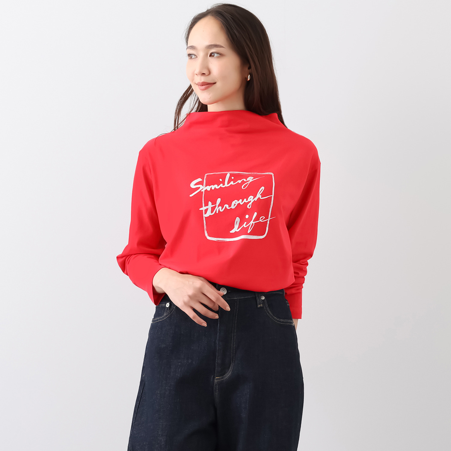 ウノ・ウノ・ドゥーエ オリジナルロゴ モックネックＴシャツ