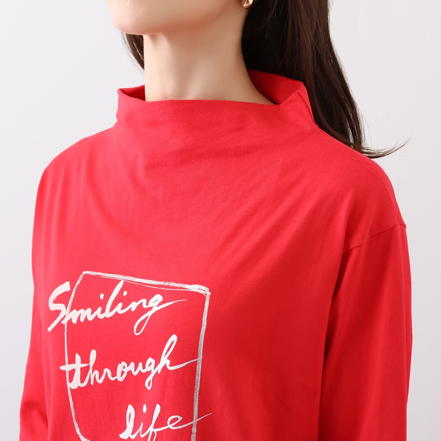 ウノ・ウノ・ドゥーエ オリジナルロゴ モックネックＴシャツ