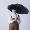 かわいい雑貨屋さん グロリア ＵＶカット・遮光 大人かわいらしい フリル＆ドット バンブーハンドル 晴雨兼用日傘
