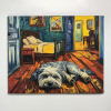 インテリアアート ベッドルームの シュナウザー ＜約２２×２７．３ｃｍ＞