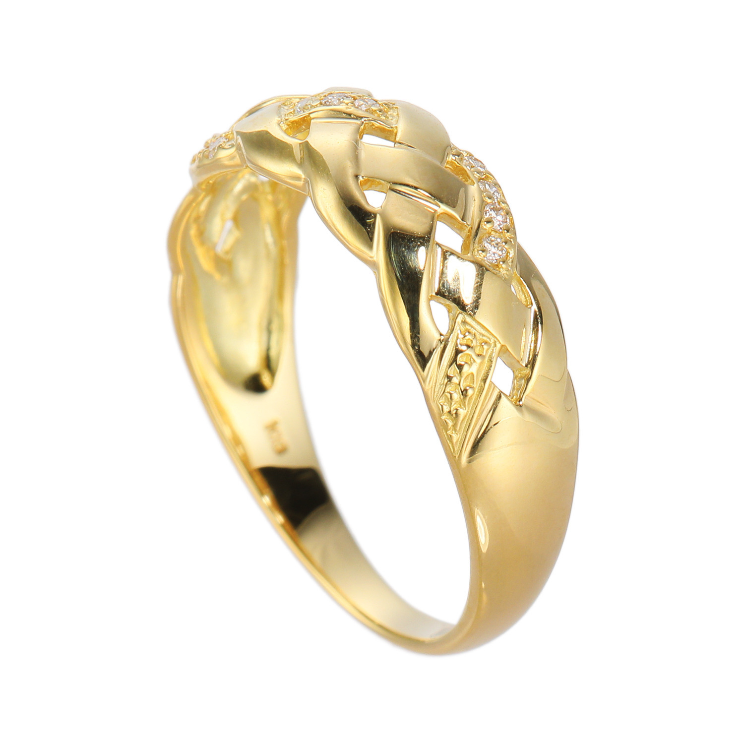 エムイー・ブリランテ 技が編む １８Ｋ ダイヤモンド エターナルブレイド リング