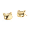 エムイー・ブリランテ １８Ｋ ふっくら猫モティーフ ピアス