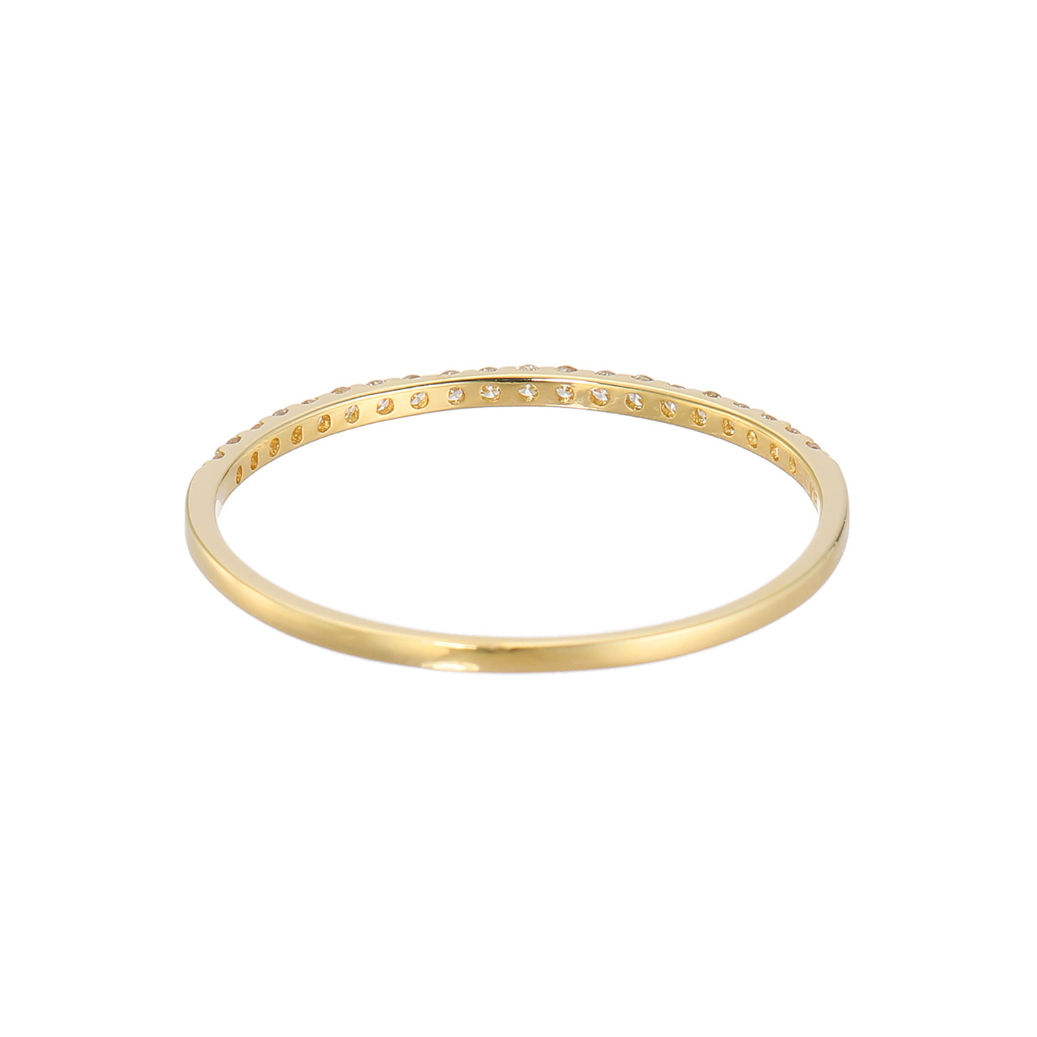 エムイー・ブリランテ 細身なのに強く光る １８Ｋ＆ダイヤモンド ルミナス ハーフエターナルリング