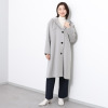 元町ゼラール ラグジュアリーの極み！ 内モンゴルアルバス産 ホワイトカシミヤ１００％ ロング丈ダッフルコート